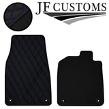 BLUE DIAMOND STITCH VINYL 4XTAILORED FLOOR CARPET FOR PORSCHE TAYCAN 19-21 JF1