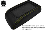 YELLOW STITCH LEATHER ARMREST LID SKIN COVER FITS LANDROVER FREELANDER MK1 98-06