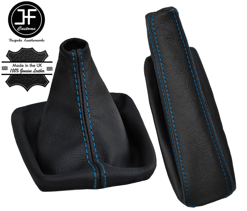 BLUE STITCH REAL LEATHER GEAR & HANDBRAKE GAITER FITS BMW 3 SERIES E30 82-91