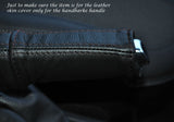 BLACK STITCH HANDBRAKE HANDLE LEATHER COVER FITS VAUXHALL OPEL ADAM 2012-2015