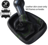 GREEN STITCH TOP GRAIN LEATHER MANUAL GEAR GAITER FITS VW POLO 6N2 1999-2001