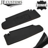 BEIGE STITCH TOP-GRAIN LEATHER 2X SUN VISOR COVERS FITS JAGUAR S TYPE 02-08