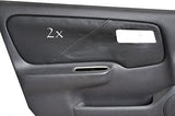 FITS NISSAN PRIMERA P11 2 x DOOR CARD COVERS LEATHER grey CUSTOM NEW MADE IN UK