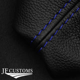 R BLUE STITCH GENUINE LEATHER GEAR HANDBRAKE GAITER FOR MG ZR MGZR 2003-2005