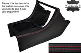 RED STITCH CONSOLE GEAR SURROUND SKIN COVER FITS HONDA PRELUDE 92-96 4TH GEN