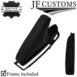 BLACK STITCH PERFORATED LEATHER HANDBRAKE GAITER+FRAME FOR BMW E81 E82 E87 E88