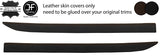 BLACK BROWN 2X A PILLAR REAL LEATHER COVERS FOR SMART FORTWO 450 1998-2007