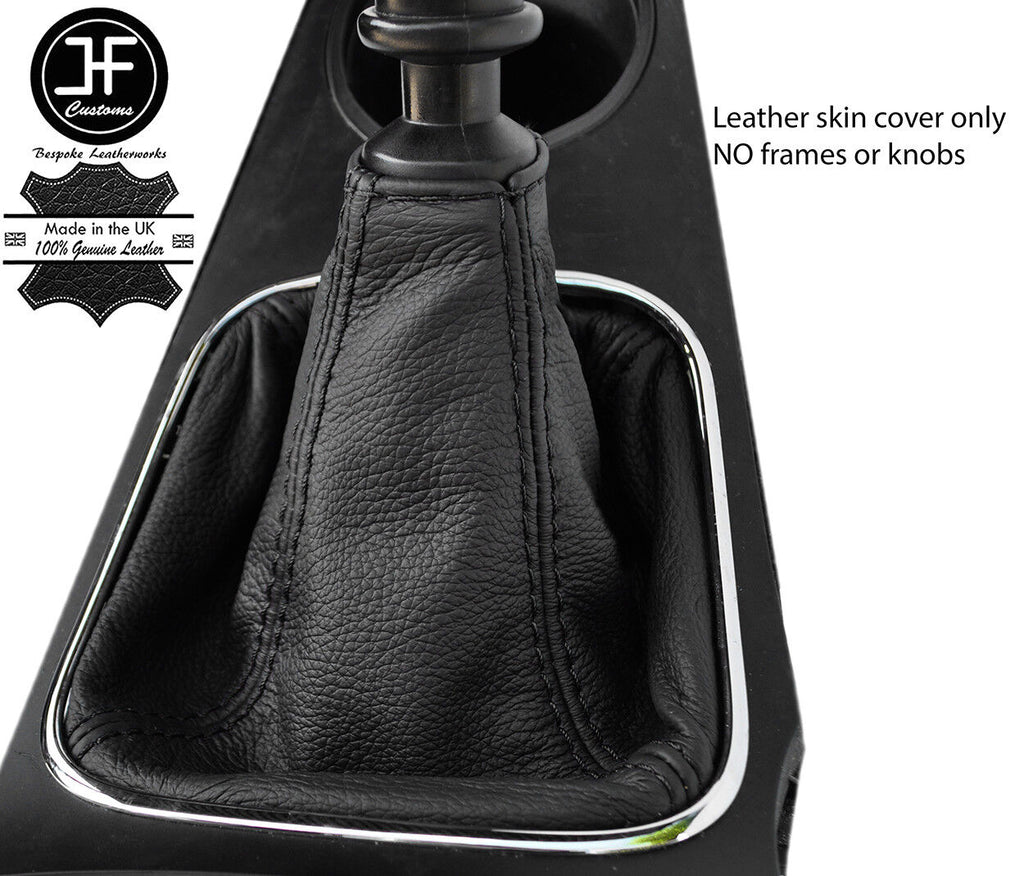 BLACK STITCH TOP GRAIN LEATHER MANUAL GEAR GAITER FITS TOYOTA AVENSIS T27 09-15