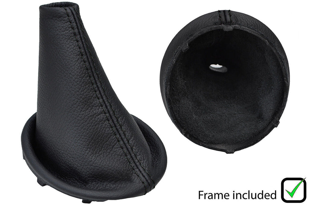 BLACK STITCH LEATHER MANUAL GEAR GAITER + FRAME FOR SMART FORTWO 453 2014-2019