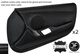 WHITE STITCH 2X FULL DOOR CARD LEATHER COVER FOR TOYOTA SUPRA MK4 93-02 STYLE 2
