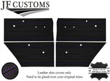 PURPLE STITCH LEATHER 4X FRONT REAR DOOR CARD COVERS FITS FORD CORTINA MK2 4DR