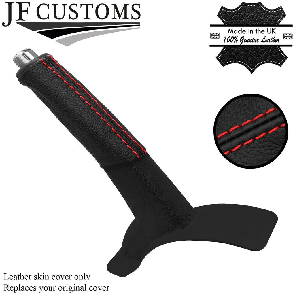 RED STITCH LEATHER HANDBRAKE HANDLE COVER FITS HYUNDAI COUPE GENESIS 10-16