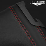 RED STITCH 2X REAR DOOR CARD PANEL COVER FOR PORSCHE CARRERA 996 COUPE 97-05