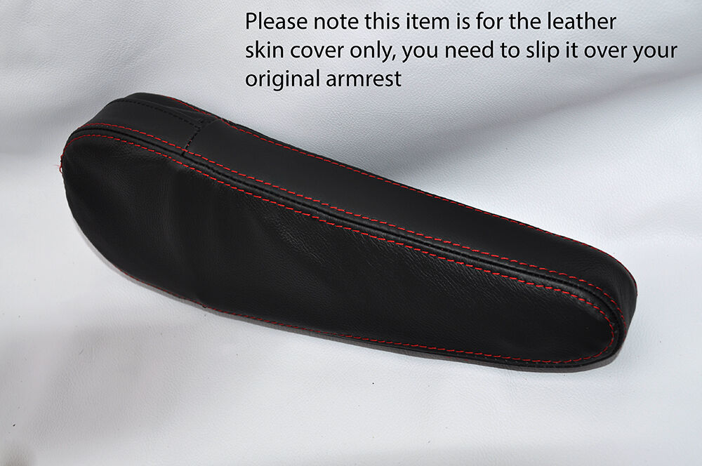 RED STITCH 1X DRIVER SEAT ARMREST LEATHER SKIN COVER FITS MAZDA 5 MPV 05-10