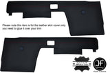 RED STITCHING 2X FRONT DOOR CARD TRIM LEATHER COVERS FITS BMW 6 SERIES E24