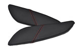FITS BMW Z4 E85 E86 2X LEATHER KNEE PADS COVERS red st CUSTOM NEW MADE IN UK