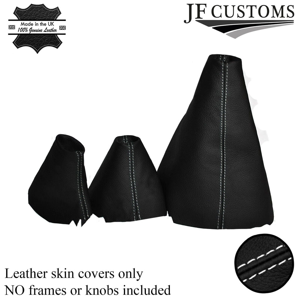 WHITE STITCH LEATHER GEAR HI LOW HANDBRAKE FOR LAND ROVER DISCOVERY MK1 MK2