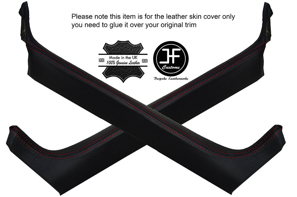 RED STITCH 2X A POST PILLAR TRIM LEATHER COVERS FITS PORSCHE 928 S2 S4