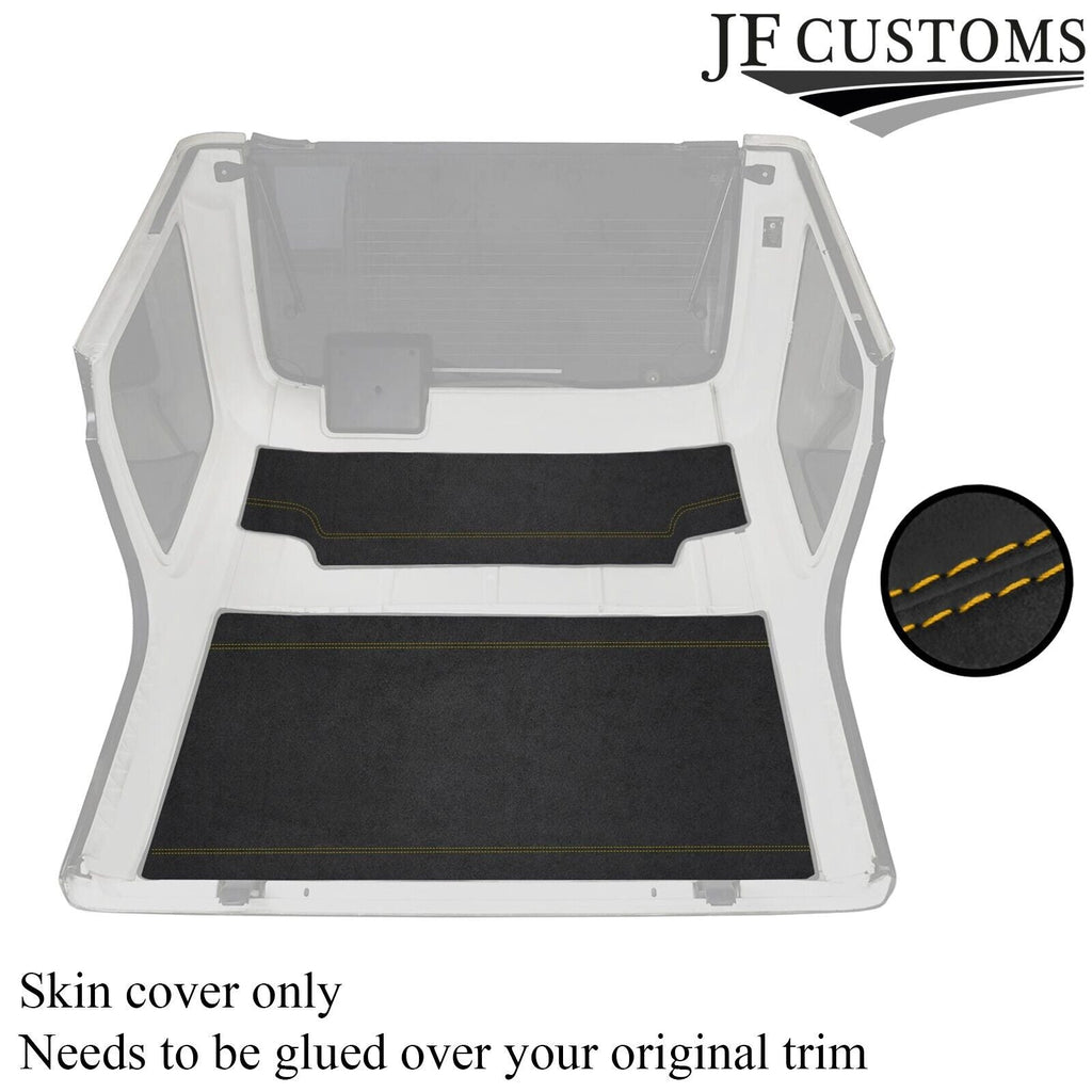 YELLOW STITCH D GREY LUXE SUEDE HEADLINER COVER FOR JEEP WRANGLER TJ 1997-2006
