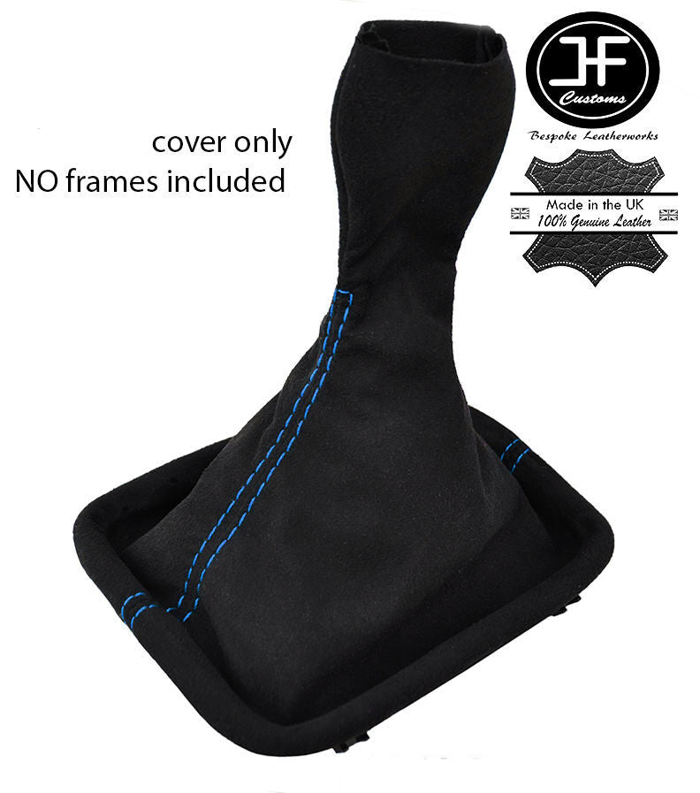 BLUE STITCH PU SUEDE MANUAL GEAR GAITER FITS PORSCHE 944 1985-1991 CUSTOM NEW