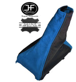 BLUE SUEDE BLACK LEATHER FITS VAUXHALL CORSA C MKII 2000-2006 GEAR GATOR