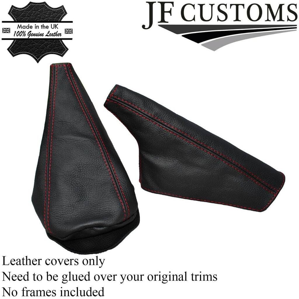 RED DOUBLE STITCH FITS MINI COOPER CLASSIC LEATHER GEAR & HANDBRAKE GAITER