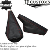 RED DOUBLE STITCH FITS MINI COOPER CLASSIC LEATHER GEAR & HANDBRAKE GAITER