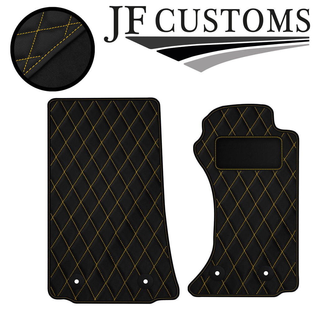 YELLOW  DIAMOND VINYL 2X TAILORED FLOOR CARPETS FOR MAZDA MX5 MK3 06-14 JF1