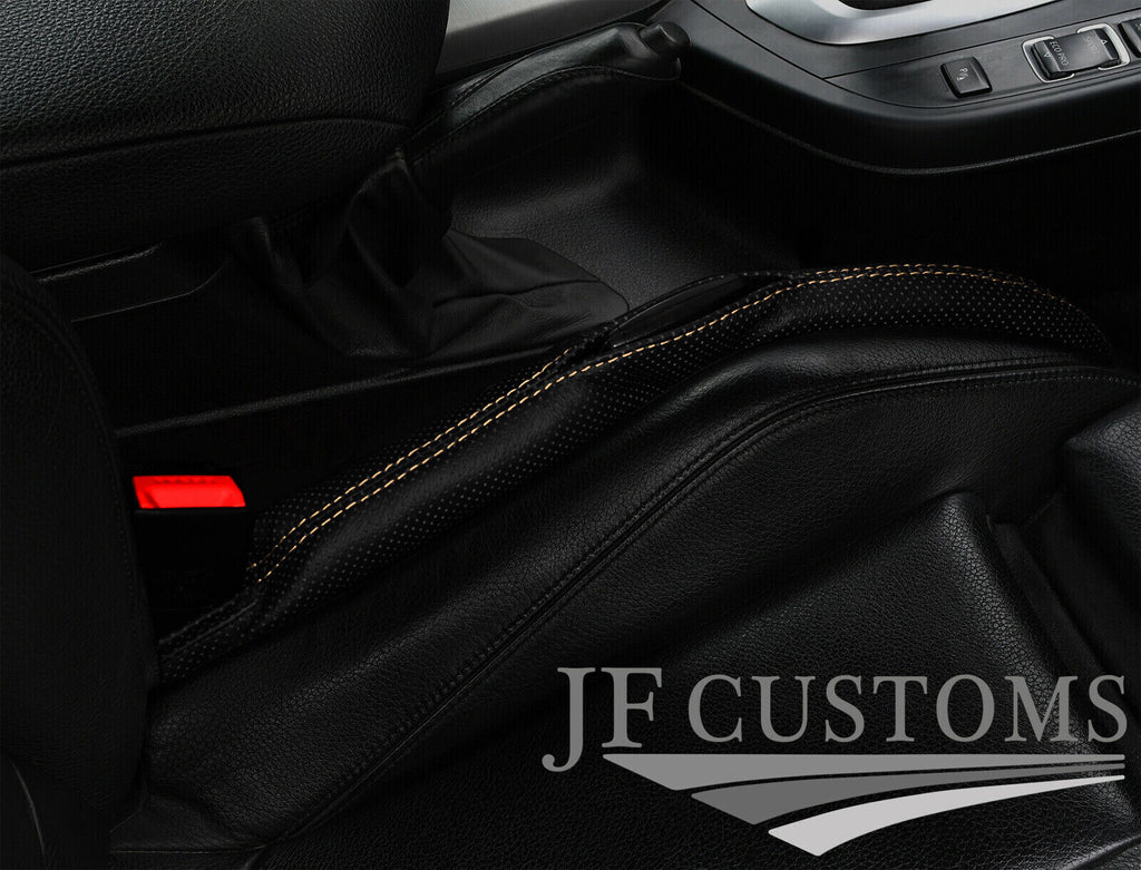 CREME STITCH PERFORATED LEATHER 2X CAR KEY HOLDER PROTECTOR FOR BMW X6 07-14