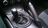 black stitch FITS MAZDA RX8 BLACK LEATHER GEAR & HANDBRAKE GAITER CUSTOM NEW