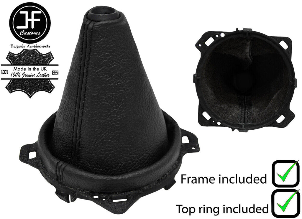 BLACK LEATHER MANUAL GEAR GAITER + FRAME + TOP RING FOR MG TF MGTF MK2 00-11