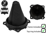 BLACK LEATHER MANUAL GEAR GAITER + FRAME + TOP RING FOR MG TF MGTF MK2 00-11