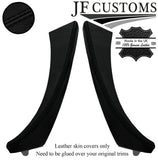 BLACK STITCH LEATHER 2X REAR DOOR HANDLE COVERS FOR BMW E90 E91 E9X CUSTOM NEW