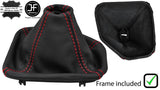 RED STITCH REAL LEATHER GEAR GAITER+PLASTIC FRAME FITS BMW 5 SERIES E39 95-03