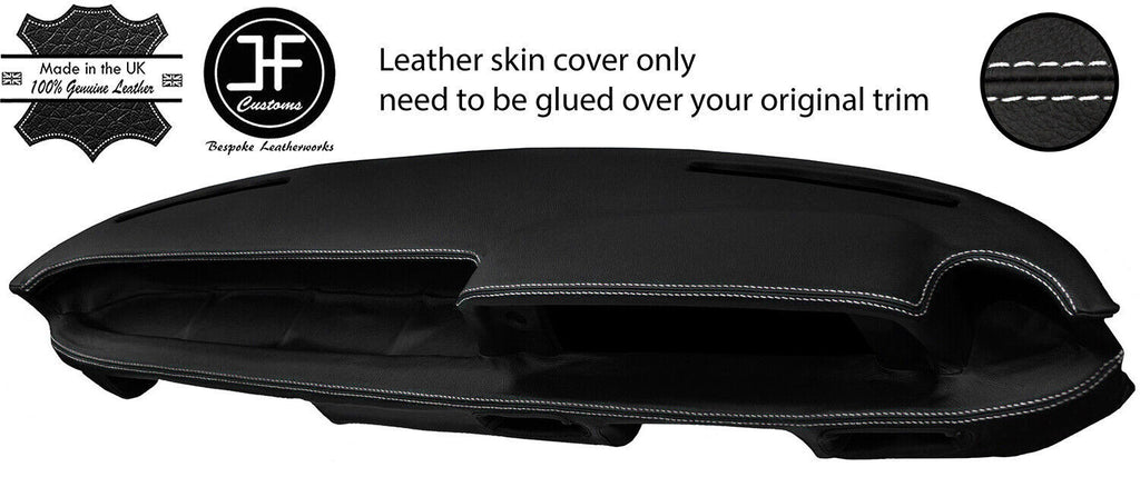 WHITE STITCH ONE PIECE DASH DASHBOARD LEATHER COVER FITS BMW 2002 E10 TI TII
