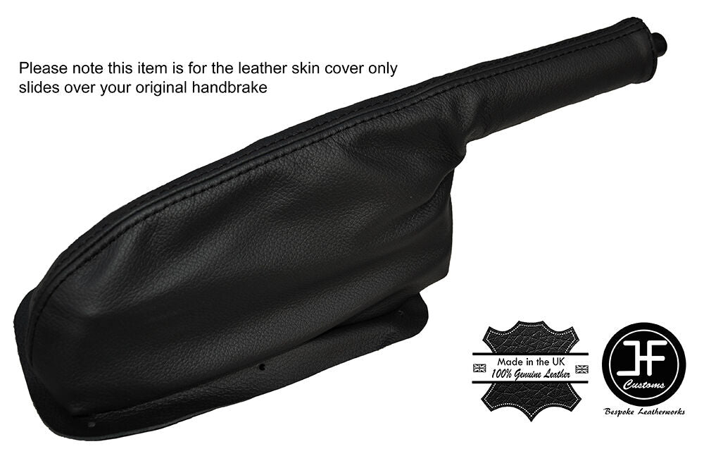 BLACK STITCH LEATHER HANDBRAKE COVER OVER RUBBER FITS FORD GRANADA MK3