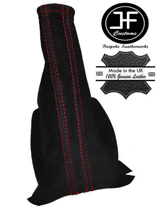 RED STITCHING PU SUEDE HANDBRAKE GAITER FITS VAUXHALL CORSA C 00-06 CUSTOM NEW