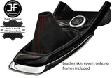 RED TOP GRAIN REAL LEATHER MANUAL GEAR GAITER FITS NISSAN PULSAR 2014-2019