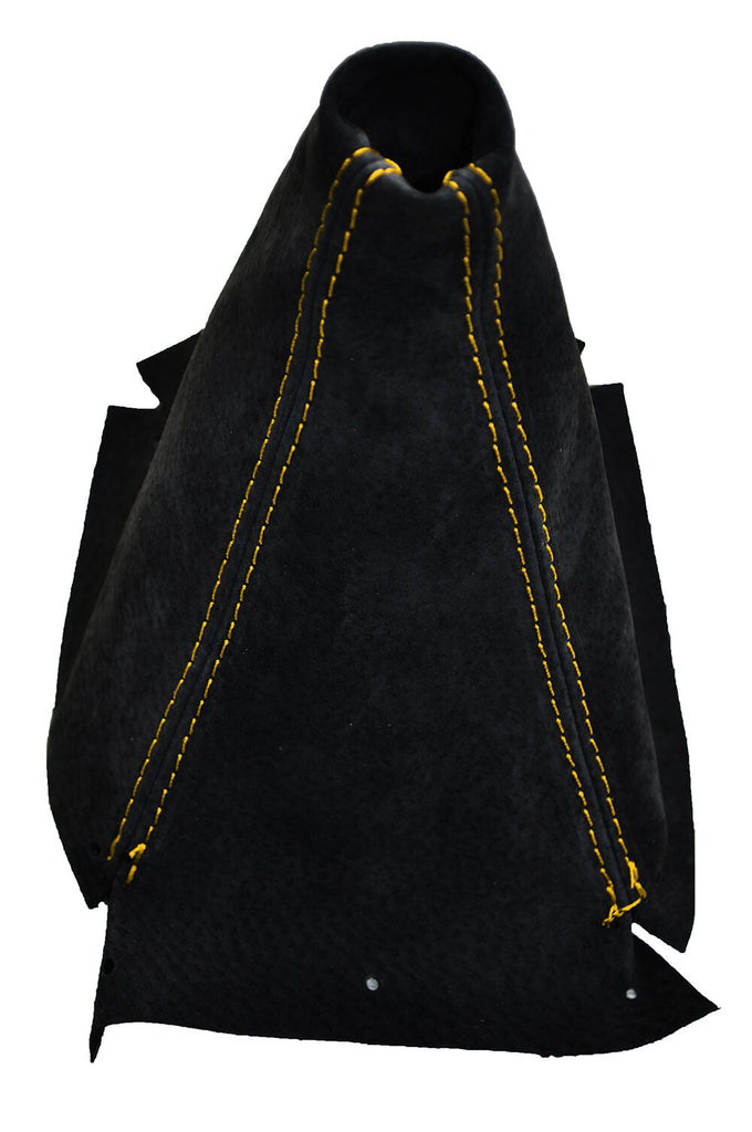 YELLOW STITCH  FITS NISSAN SKYLINE R33 GTS GTR GTST 1993-1998 SUEDE GEAR GAITER