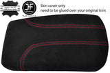 RED STITCH ARMREST LID SUEDE COVER FITS NISSAN QASHQAI J11 2017-2018 CUSTOM NEW