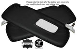 BLACK STITCHING 2X SUN VISORS LEATHER COVERS FITS SAAB CLASSIC 900 CUSTOM NEW
