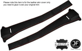 RED STITCHING 2X B PILLAR TRIM LEATHER COVERS FITS BMW 5 SERIES E12 1972-1981