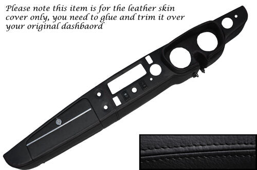 BLACK STITCH DASH DASHBOARD LEATHER SKIN COVER FITS MG MGB MGC GT OLD SHAPE