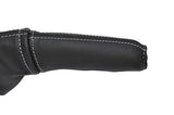 white stitch FITS FORD FOCUS MK1 1998-2004 LEATHER HANDBRAKE HANDLE COVER ONLY