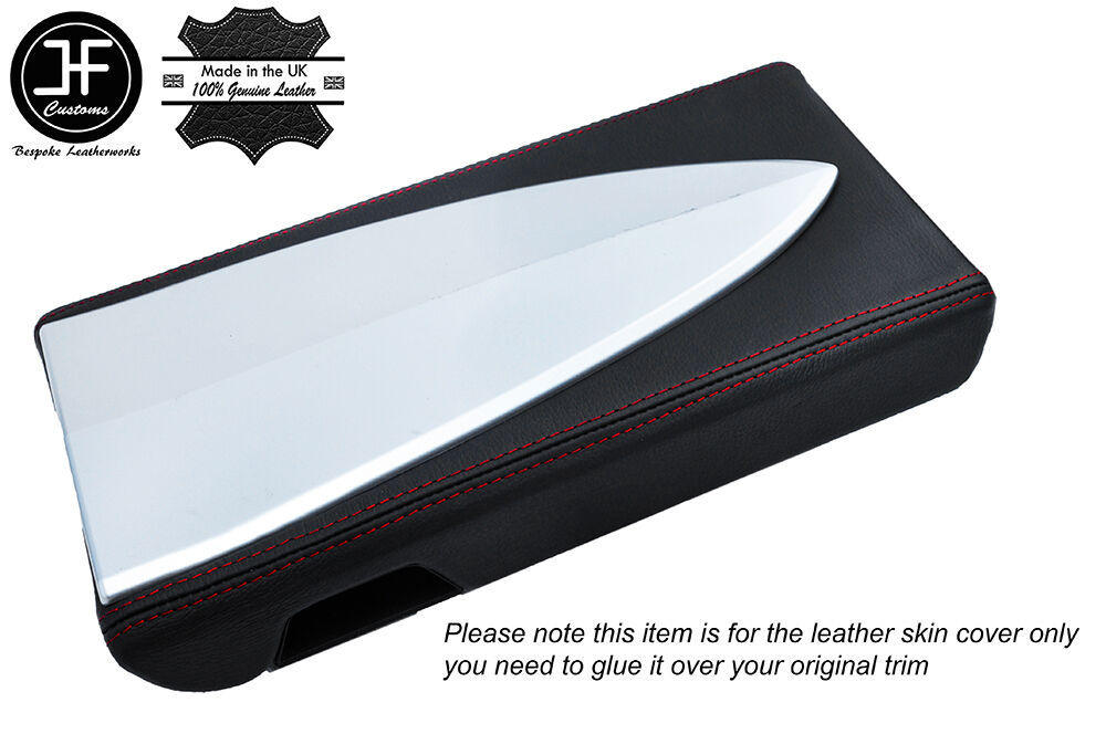 RED STITCH ARMREST LID LEATHER COVER FITS CHRYSLER CROSSFIRE 2003-2008