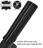 WHITE STITCH HANDBRAKE HANDLE LEATHER COVER FOR VW UP SEAT MII SKODA CITIGO