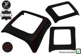 RED STITCH LEATHER SHIFT SURROUND BASE FRAME FOR MAZDA B2000 B2200 B2600
