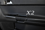 BLACK STITCHING FITS VOLVO S40 & V50 04-13 2X FRONT DOOR HANDLE LEATHER COVERS