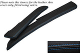 BLUE STITCHING FITS LOTUS ELISE EXIGE S2 2001-2006 2X SUN VISORS LEATHER COVERS