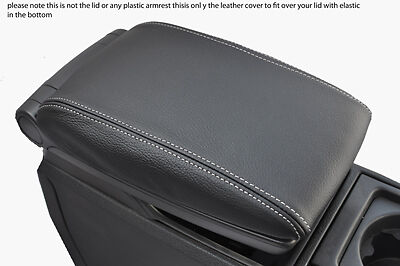 white stitch FITS VOLVO V70 XC70 00-07 LEATHER ARMREST COVER ONLY CUSTOM NEW